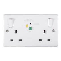 13A 2 Gang Dp Rcd Switched Socket Passive-30Ma Type A